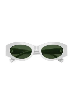 Tory Burch オーバルフレーム カーブド サングラス - シルバー - サムネイル5