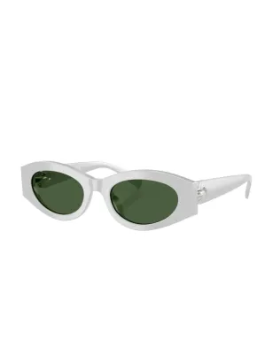 Tory Burch オーバルフレーム カーブド サングラス - シルバー - サムネイル2