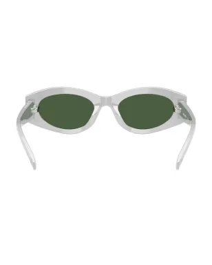 Tory Burch オーバルフレーム カーブド サングラス - シルバー - サムネイル3