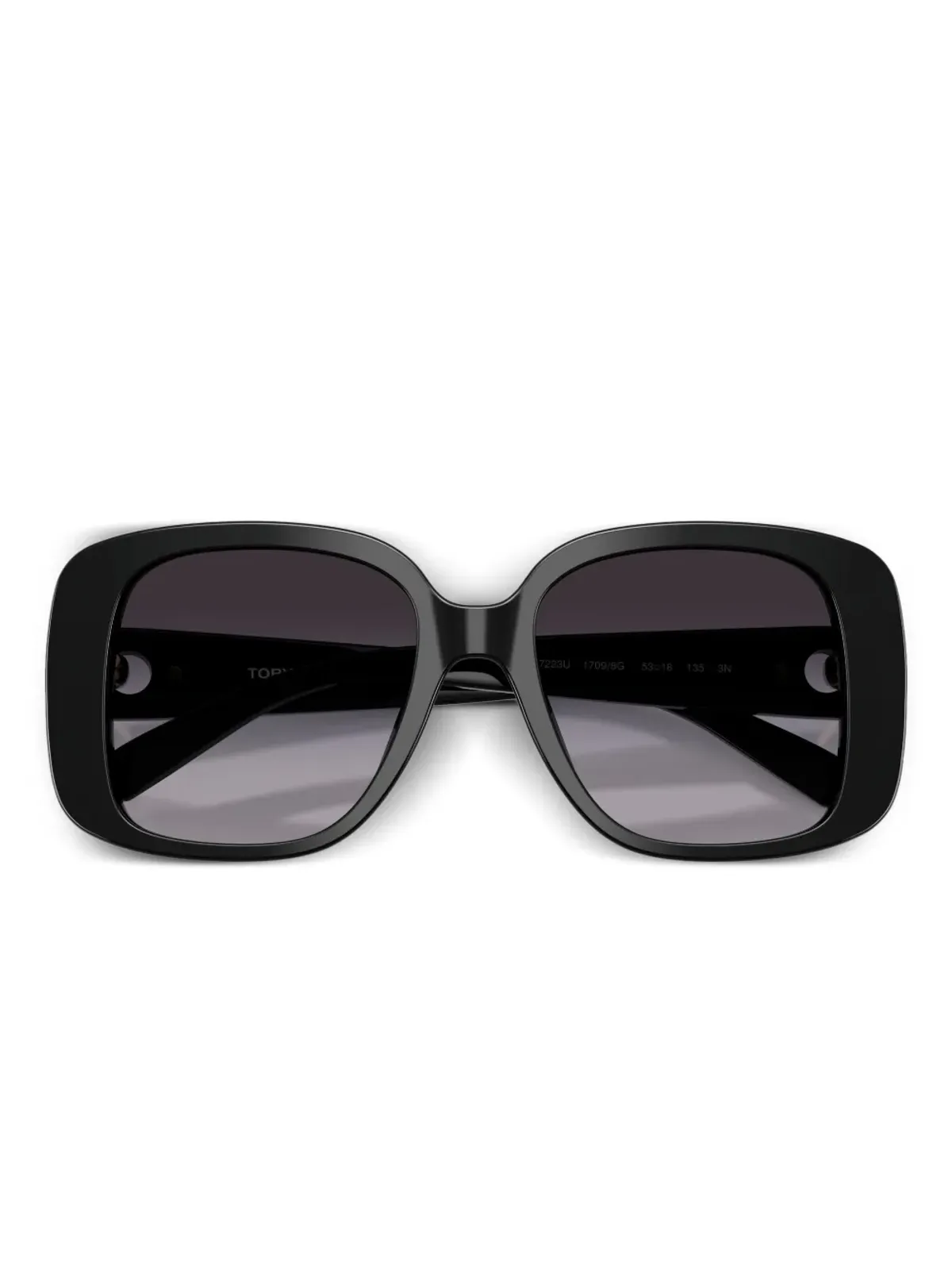 Tory Burch グラデーションスクエアフレームサングラス ブラック - 画像5