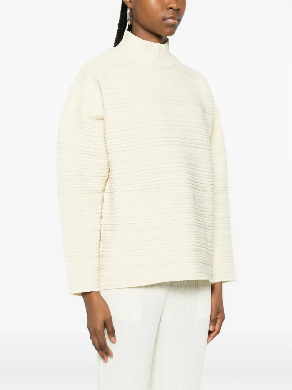 Pleats Please Issey Miyake プリーツセーター - Yellow - 画像3