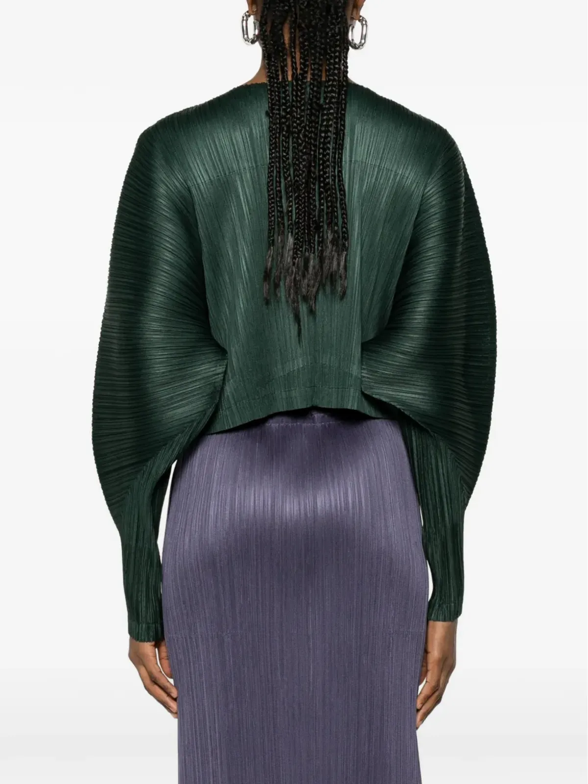 Pleats Please Issey Miyake プリーツVネックトップ - 画像4