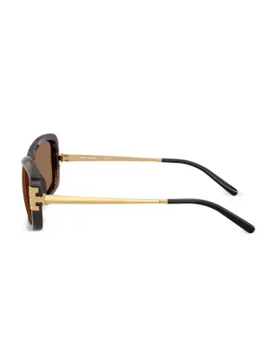 Tory Burch べっ甲柄の長方形サングラス - サムネイル3