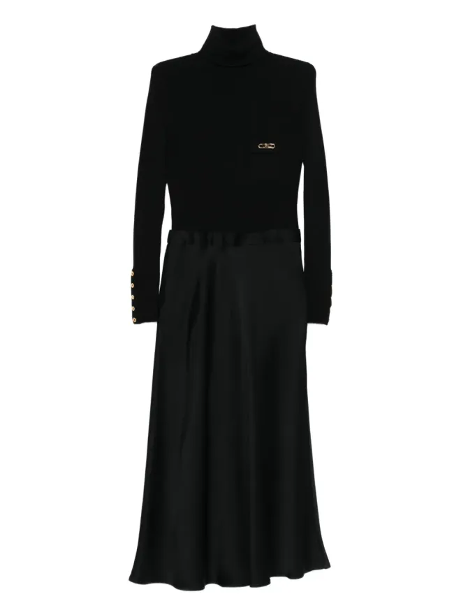 Elisabetta Franchi Elisabetta Franchi ロゴプレート付きミディドレスの商品画像