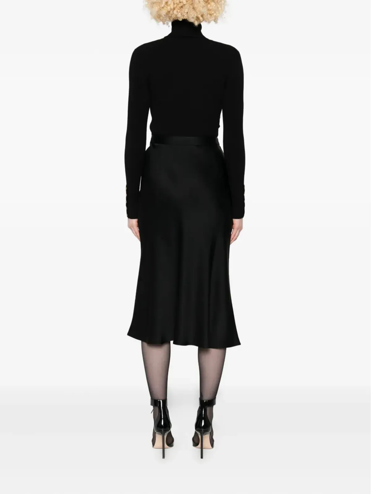 Elisabetta Franchi ロゴプレート付きミディドレス - 画像4