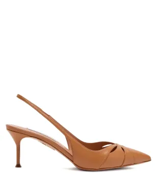Aquazzura 65mm Moves スリングバックパンプス（ブラウン） - サムネイル1