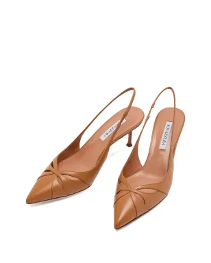 Aquazzura 65mm Moves スリングバックパンプス（ブラウン） - サムネイル2