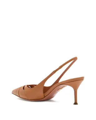Aquazzura 65mm Moves スリングバックパンプス（ブラウン） - サムネイル3