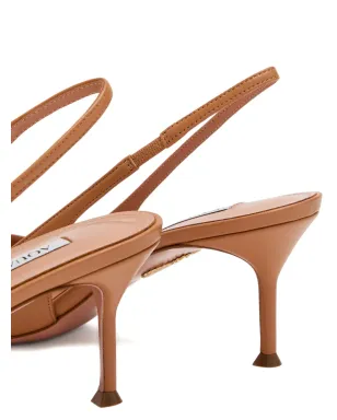 Aquazzura 65mm Moves スリングバックパンプス（ブラウン） - サムネイル4