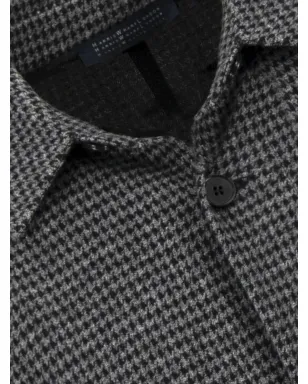 Harris Wharf London グレーの千鳥格子柄シャツ - サムネイル4