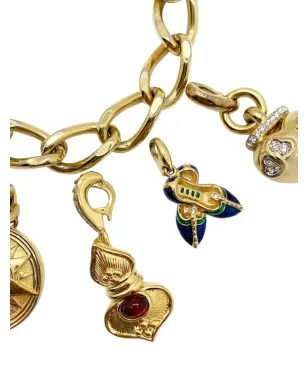 Jennifer Gibson Jewellery 1980年代 デタッチャブル・チャーム ブレスレット - ゴールド - サムネイル2