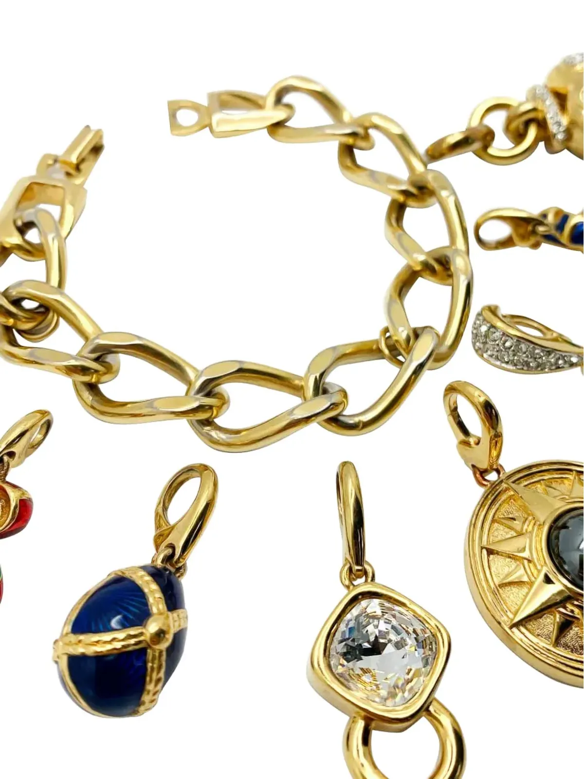 Jennifer Gibson Jewellery 1980年代 デタッチャブル・チャーム ブレスレット - ゴールド - 画像3