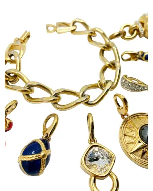 Jennifer Gibson Jewellery 1980年代 デタッチャブル・チャーム ブレスレット - ゴールド - サムネイル3