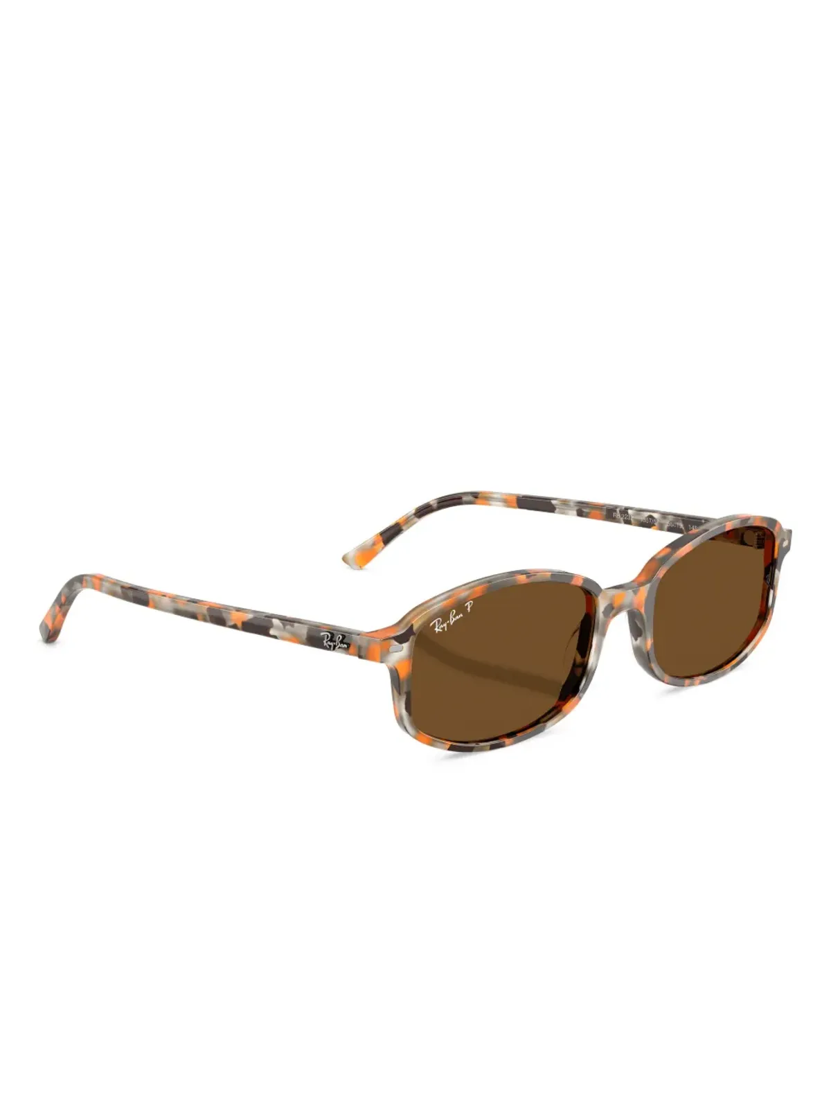 Ray-Ban べっ甲柄オーバルフレーム サングラス - ブラウン - 画像2