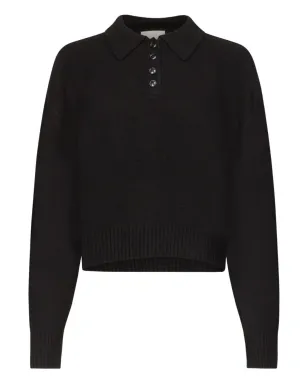 LouLou de Saison Homere LDS ポロネックリブニットセーター ブラック - サムネイル1