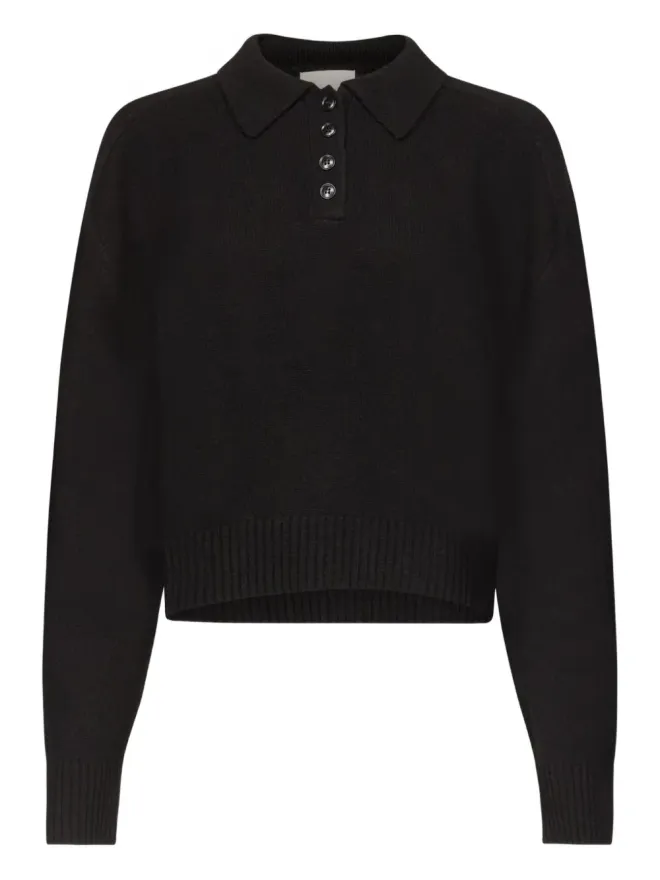 Loulou de Saison LouLou de Saison Homere LDS ポロネックリブニットセーター ブラックの商品画像