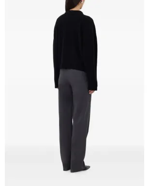 LouLou de Saison Homere LDS ポロネックリブニットセーター ブラック - サムネイル4