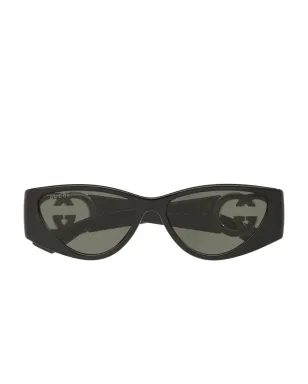 Gucci Eyewear GGロゴ キャットアイ サングラス - ブラック - サムネイル5