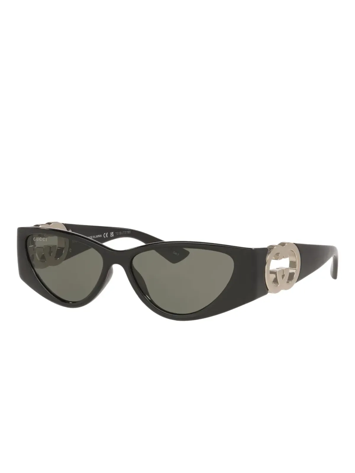 Gucci Eyewear GGロゴ キャットアイ サングラス - ブラック - 画像2