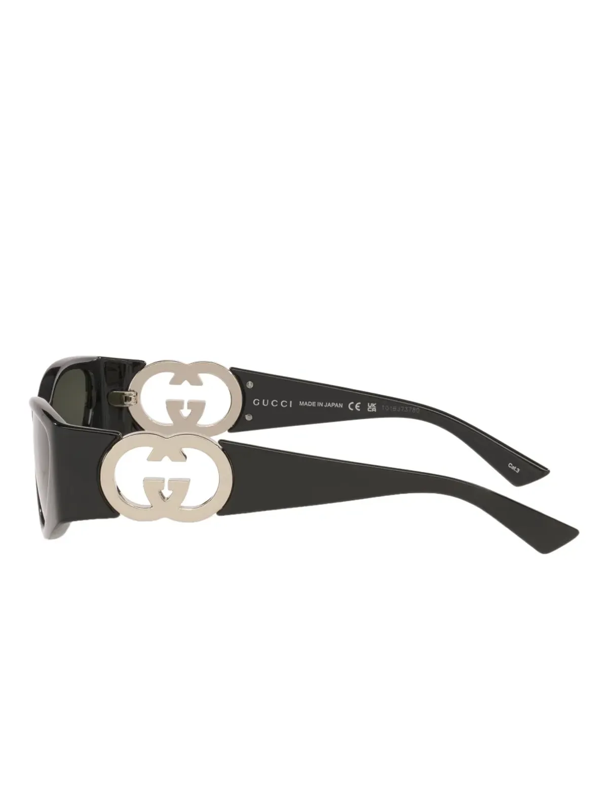 Gucci Eyewear GGロゴ キャットアイ サングラス - ブラック - 画像4