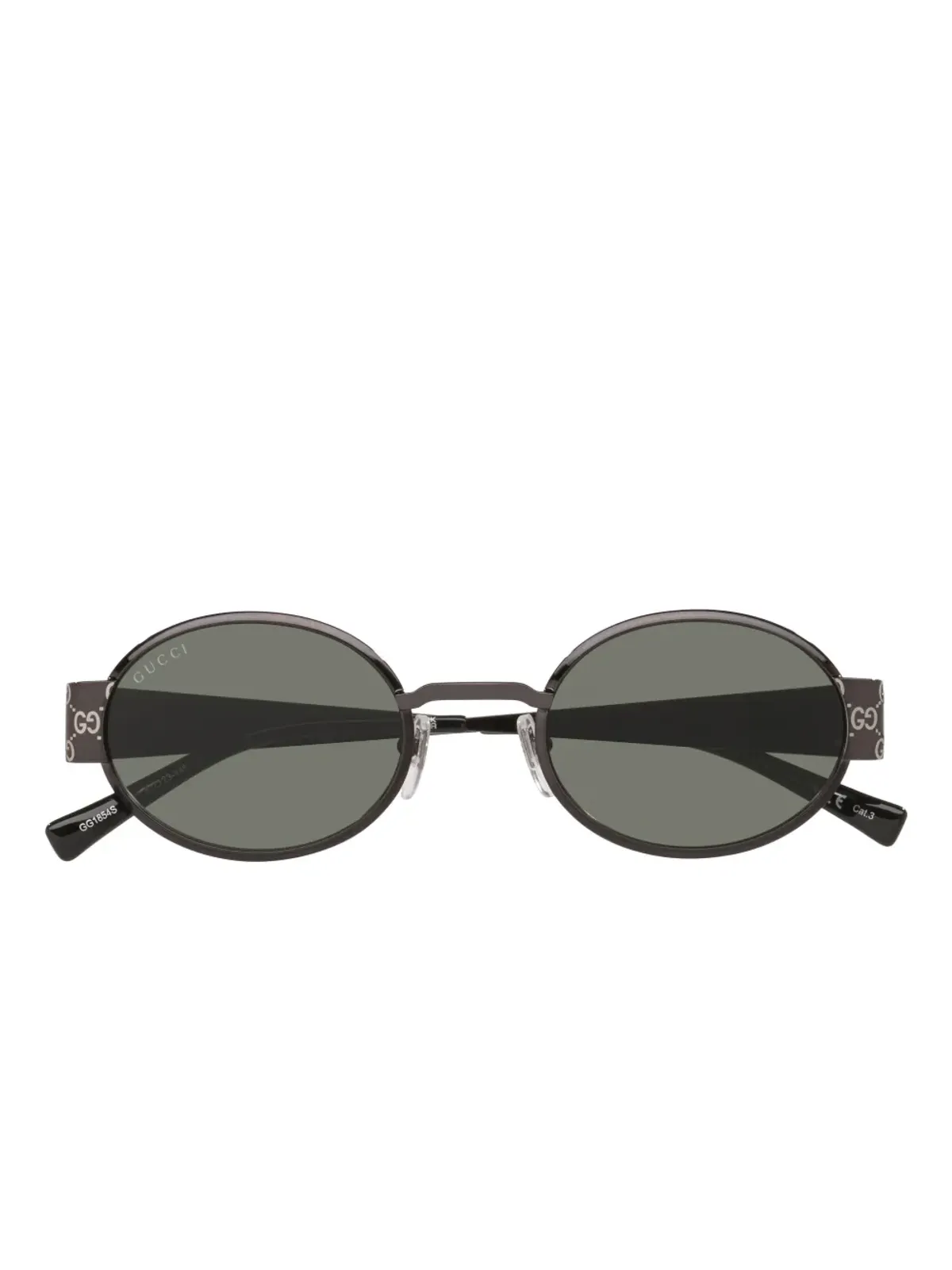 Gucci Eyewear GG-pattern オーバルフレーム サングラス - 画像5
