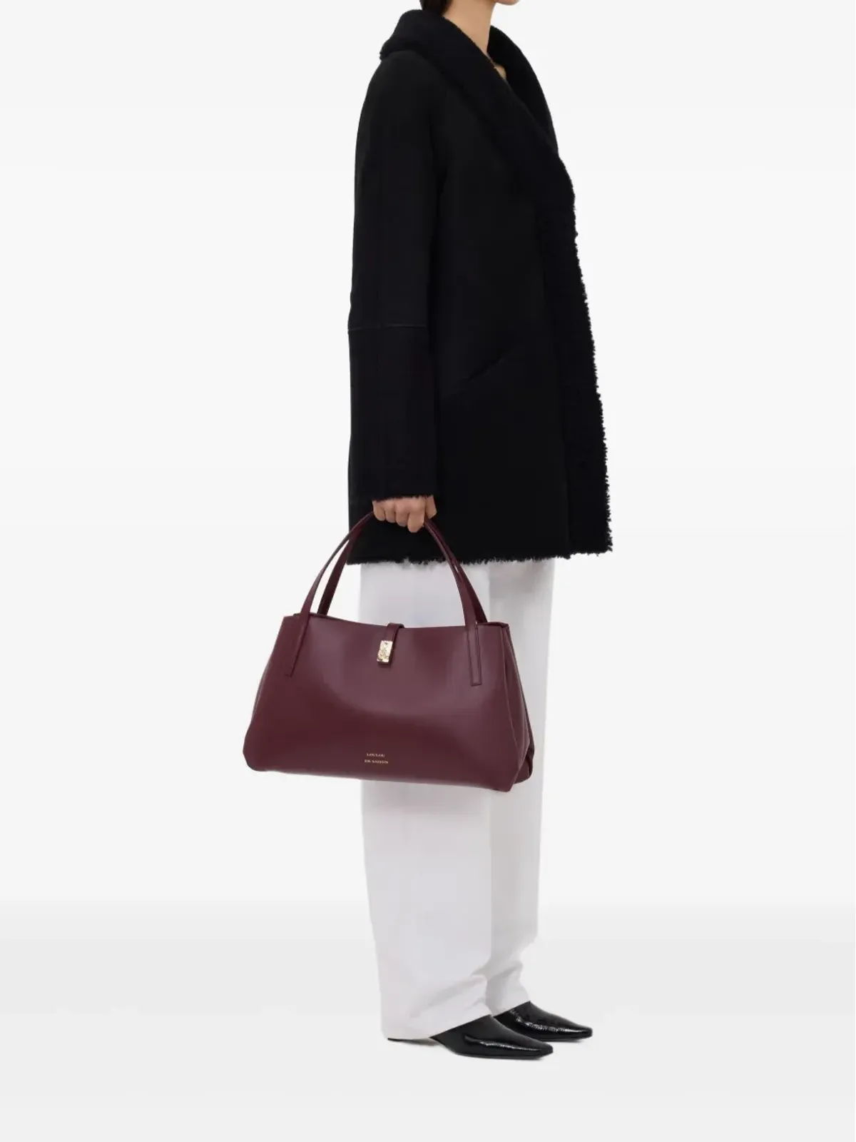 LouLou de Saison Isak hooded shearling coat - 画像3