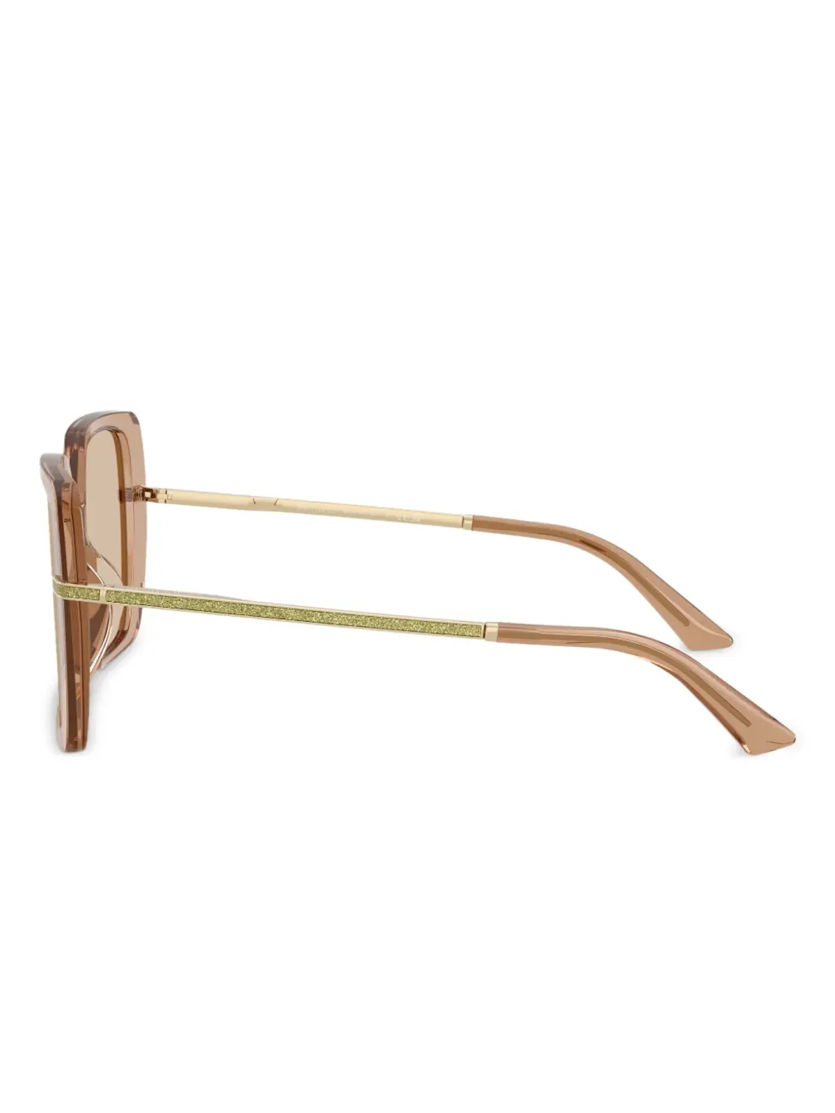 Jimmy Choo Eyewear スクエアサングラス（ブラウン） - 画像3
