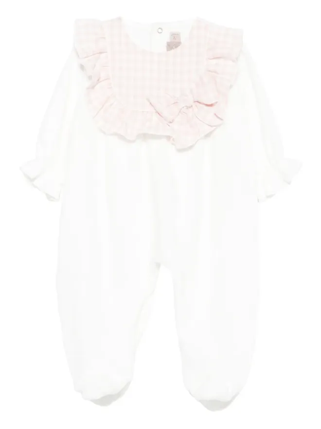 La Stupenderia La Stupenderia フリル付きギンガムチェック柄パジャマの商品画像