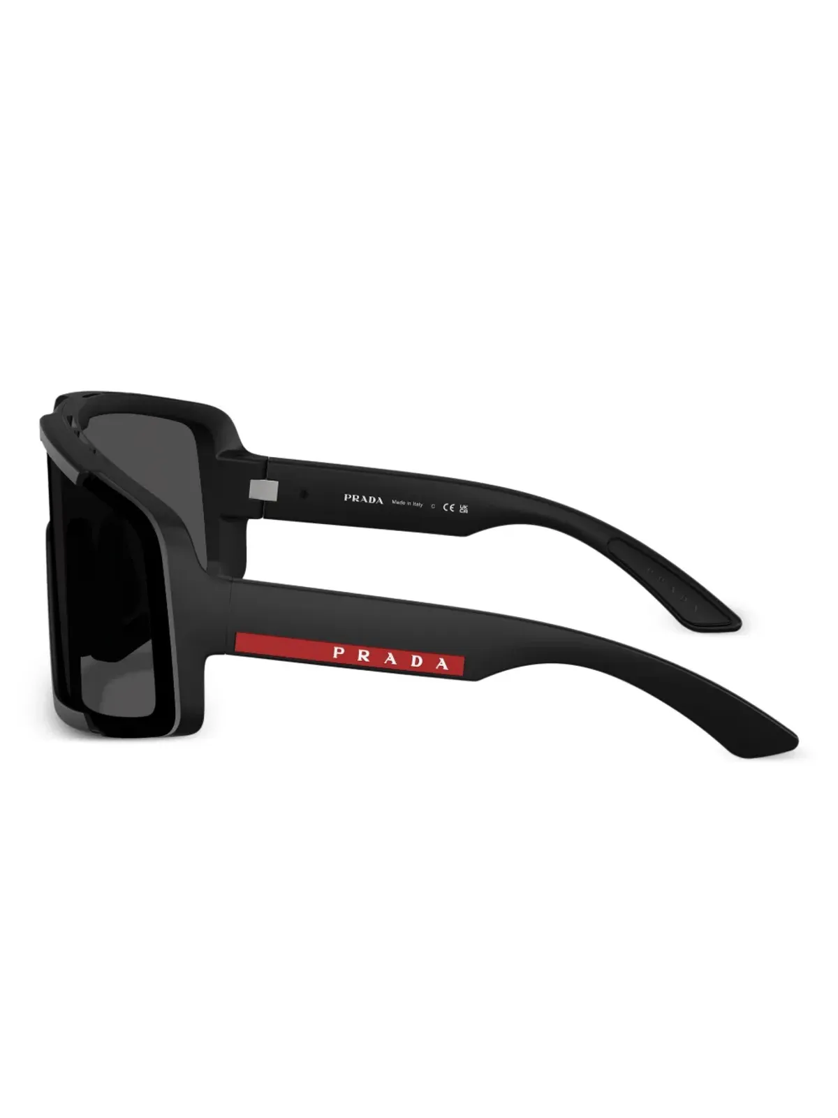 Prada Linea Rossa ジオメトリックサングラス - ブラック - 画像4