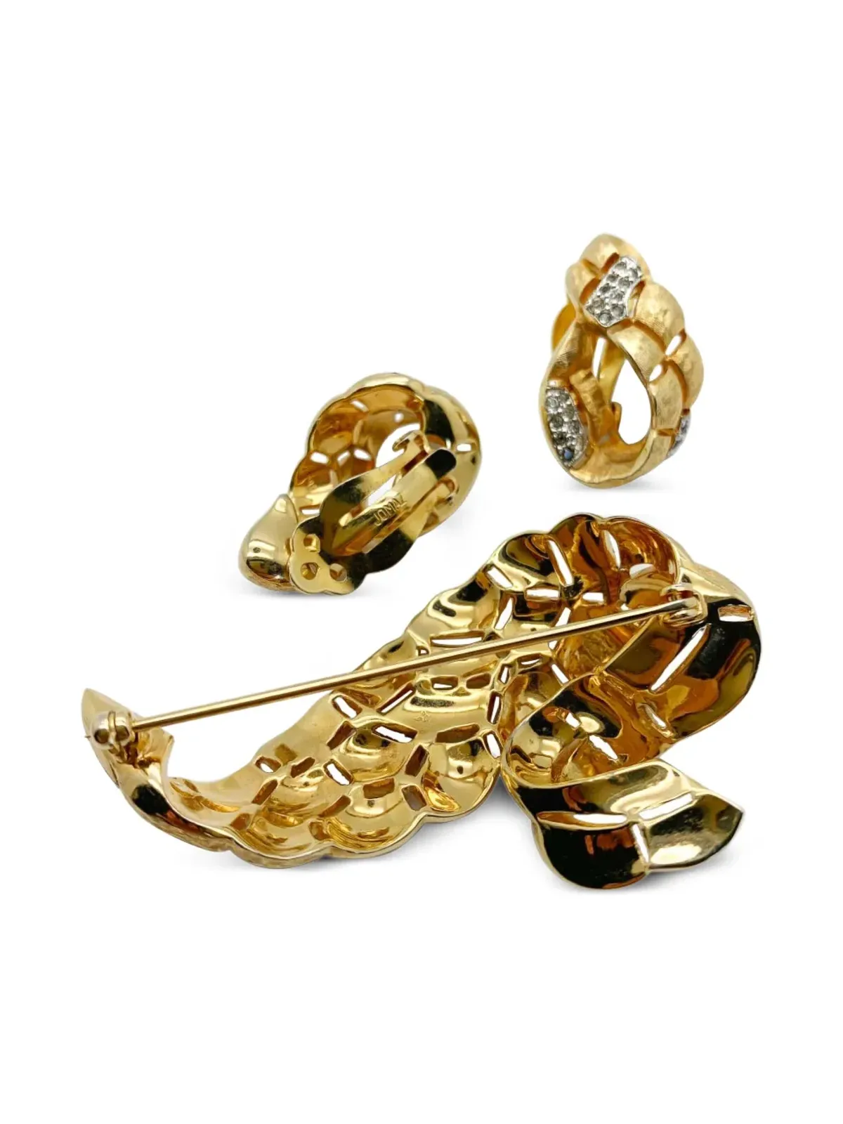 Jennifer Gibson Jewellery 1960年代 Jomaz swag ブローチとイヤリング - 画像2