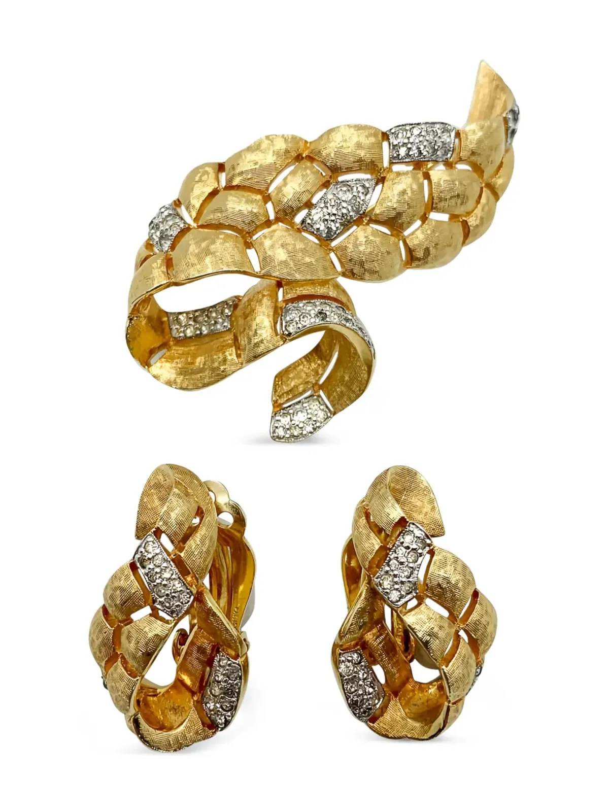 Jennifer Gibson Jewellery 1960年代 Jomaz swag ブローチとイヤリング - 画像3