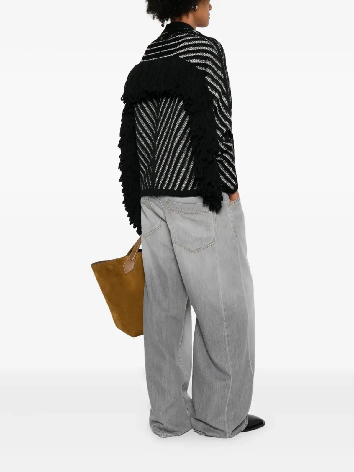 Golden Goose ストライプウールカーディガン - ブラック - 画像2