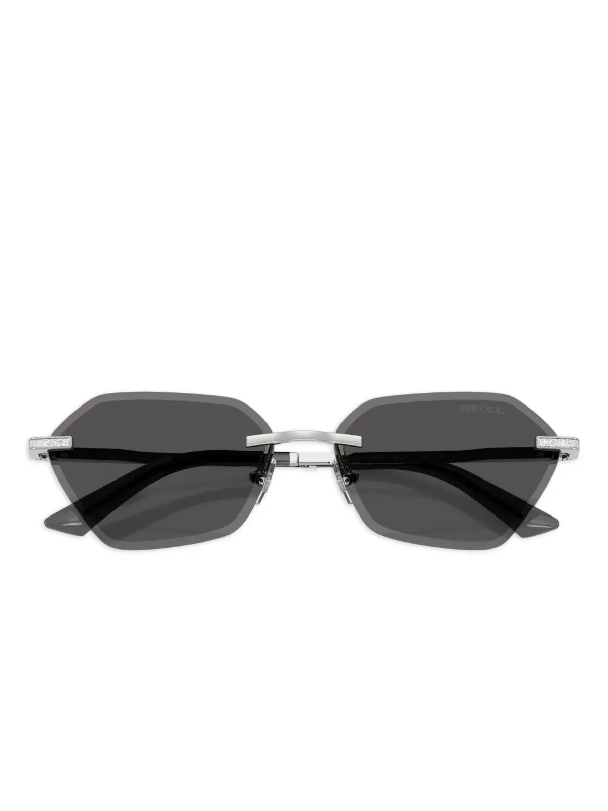 Jimmy Choo Eyewear ジオメトリックフレーム グリッターディテール サングラス - 画像5