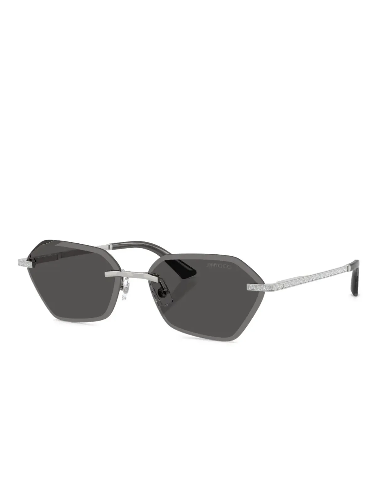 Jimmy Choo Eyewear ジオメトリックフレーム グリッターディテール サングラス - 画像2