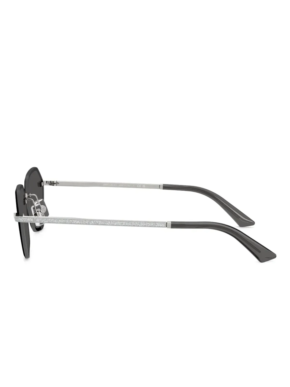 Jimmy Choo Eyewear ジオメトリックフレーム グリッターディテール サングラス - 画像3