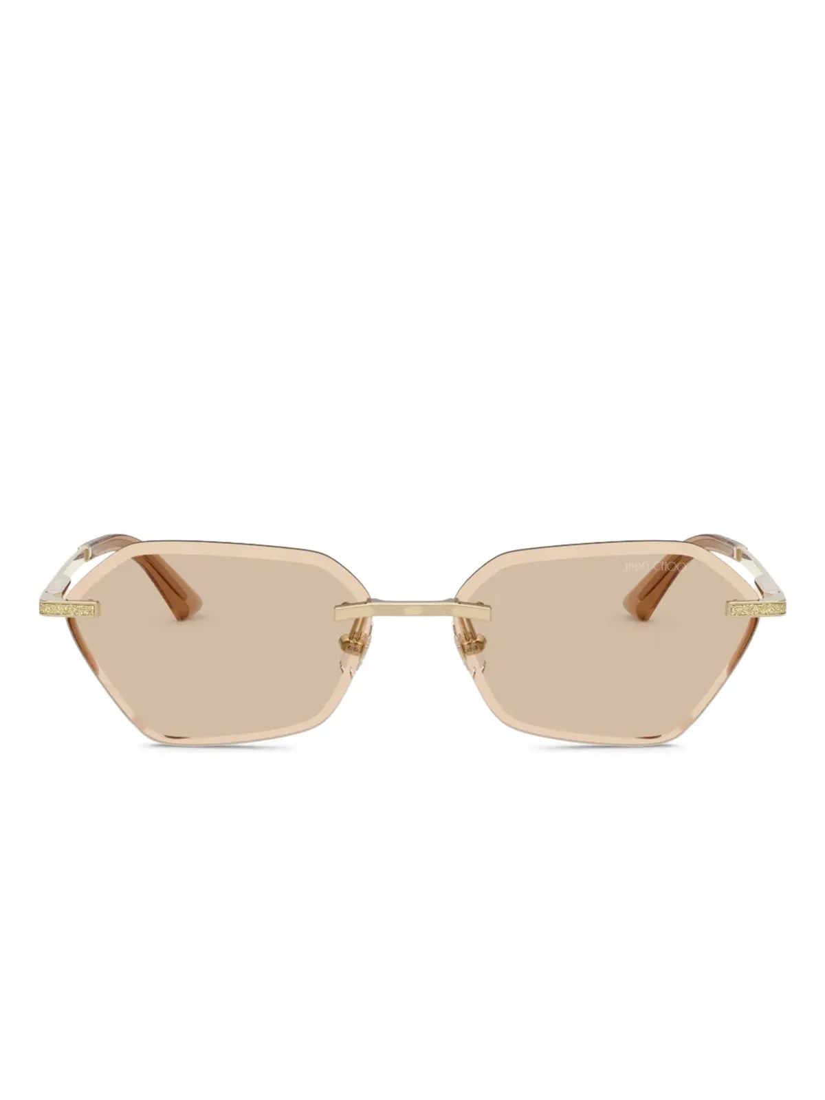 Jimmy Choo Eyewear JC4022J geometric-frame sunglasses - Gold - 画像1