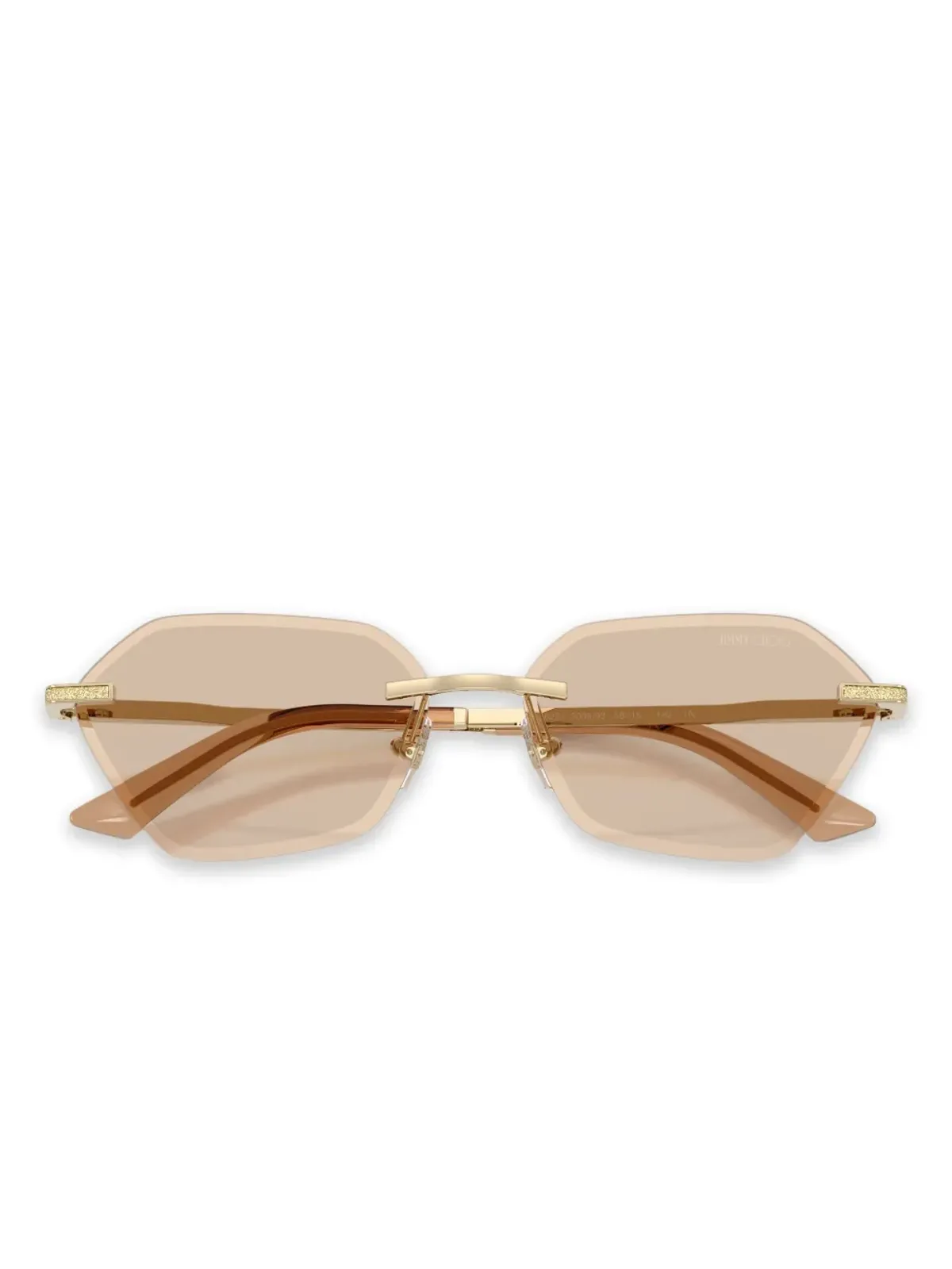 Jimmy Choo Eyewear JC4022J geometric-frame sunglasses - Gold - 画像5