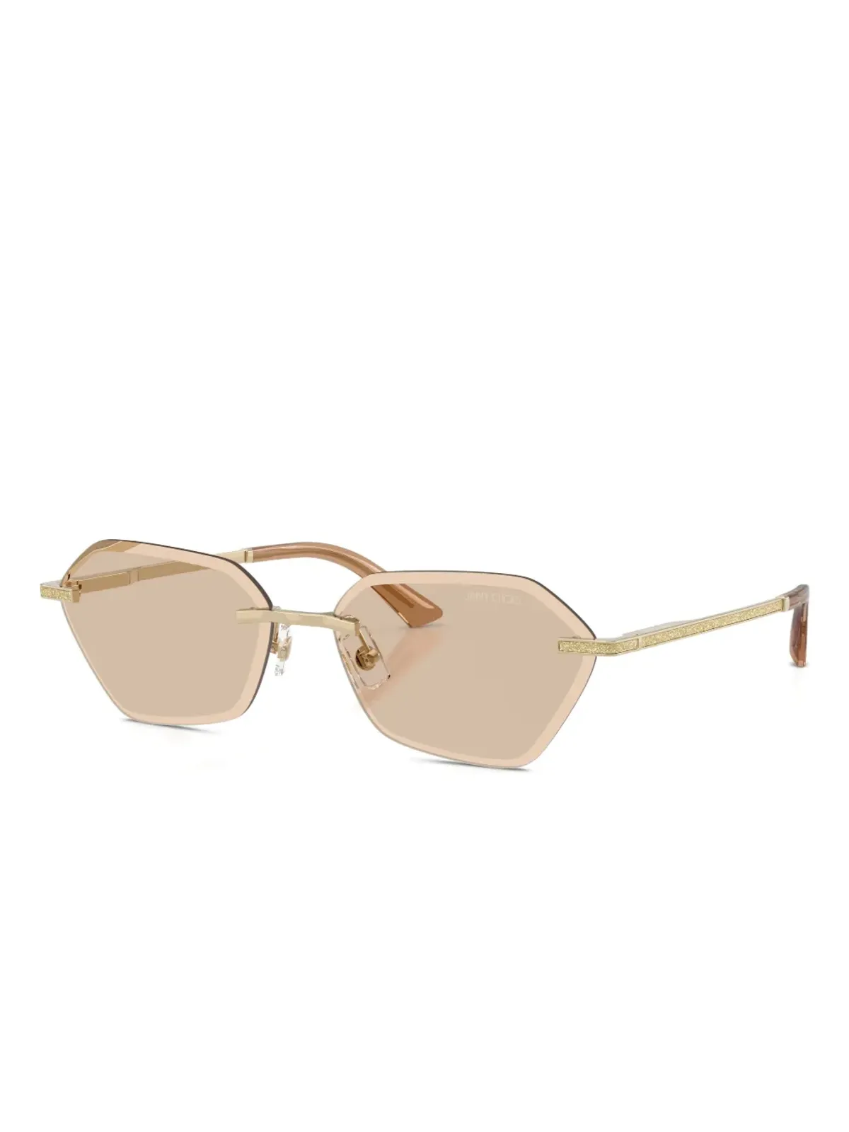 Jimmy Choo Eyewear JC4022J geometric-frame sunglasses - Gold - 画像2
