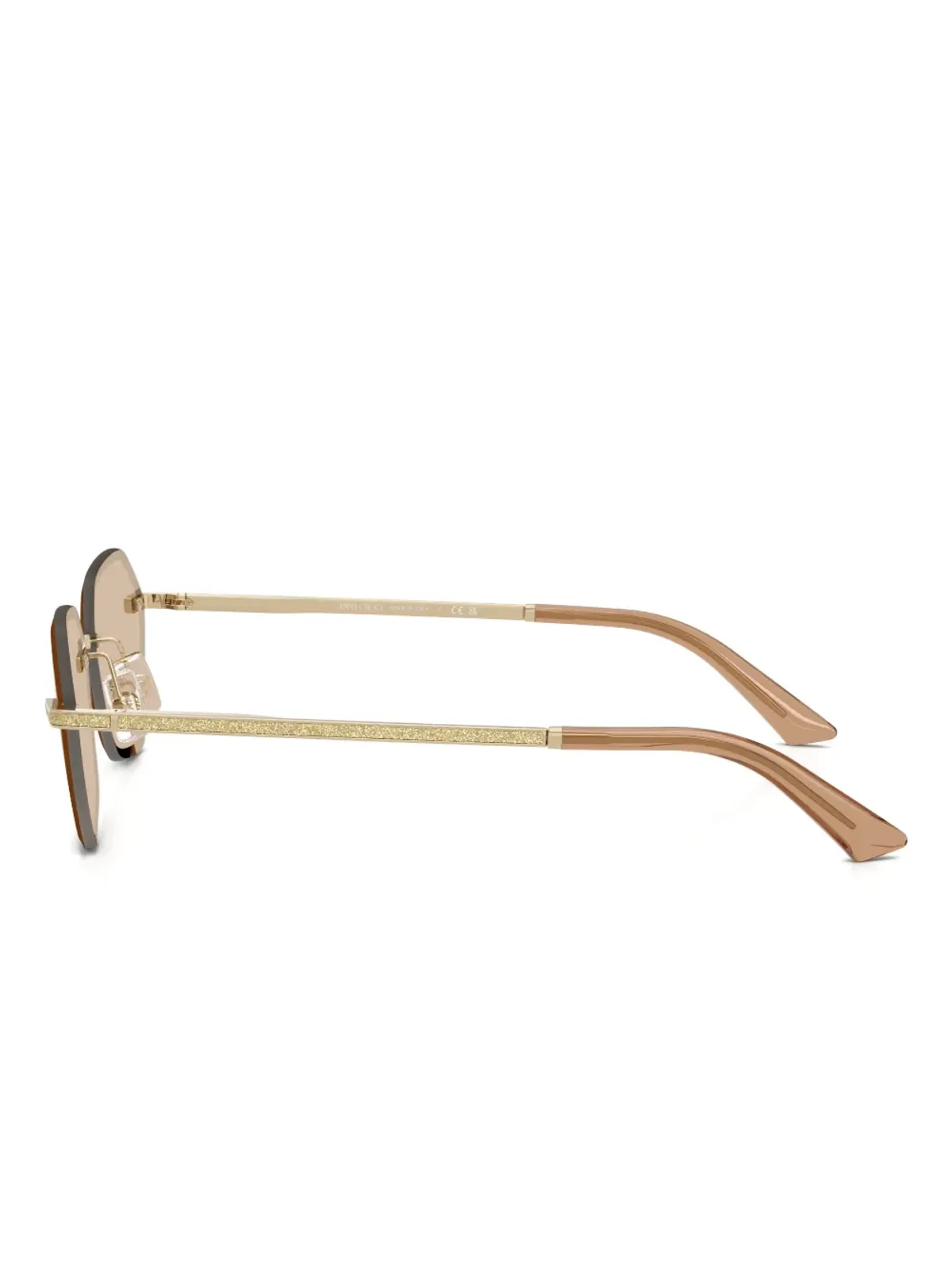 Jimmy Choo Eyewear JC4022J geometric-frame sunglasses - Gold - 画像3