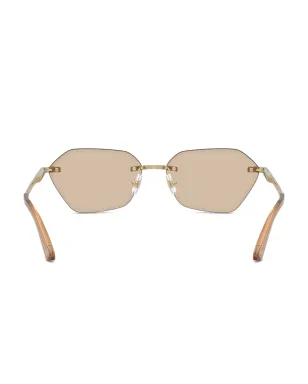 Jimmy Choo Eyewear JC4022J geometric-frame sunglasses - Gold - サムネイル4