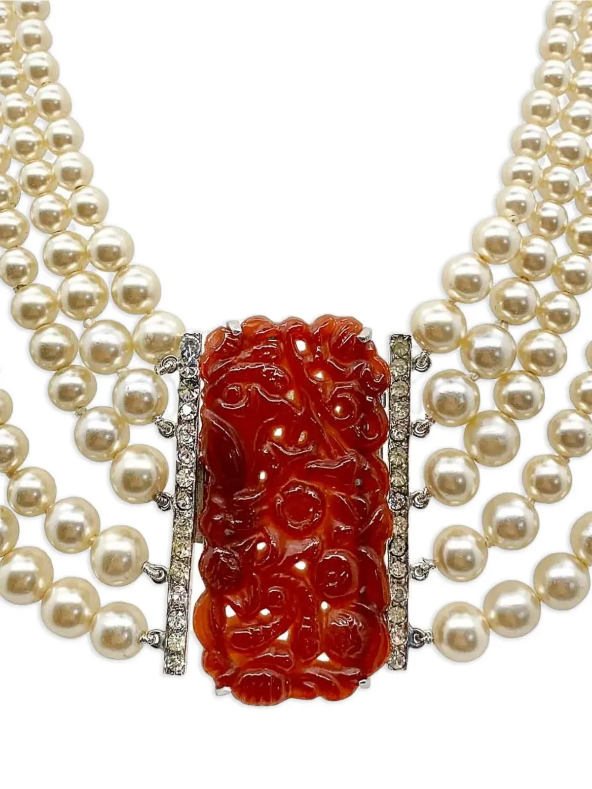 Jennifer Gibson Jewellery 1940年代パールネックレス - シルバー - 画像2