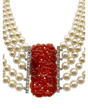 Jennifer Gibson Jewellery 1940年代パールネックレス - シルバー - サムネイル2