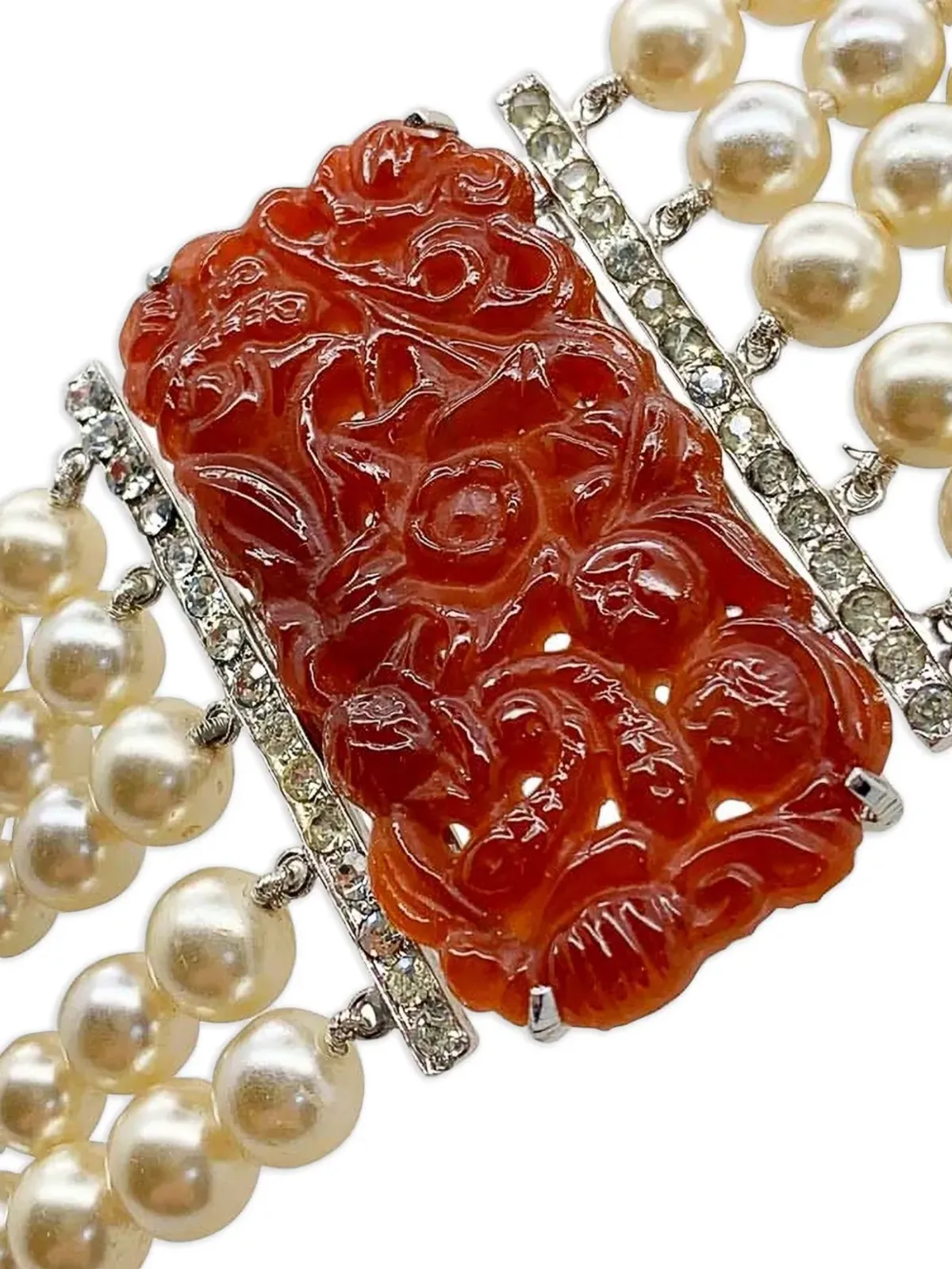 Jennifer Gibson Jewellery 1940年代パールネックレス - シルバー - 画像3