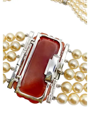 Jennifer Gibson Jewellery 1940年代パールネックレス - シルバー - サムネイル4