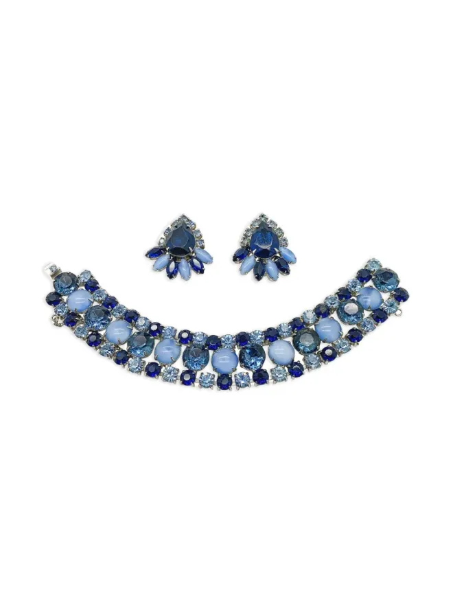 Jennifer Gibson Jewellery Jennifer Gibson Jewellery 1950年代 クリスタル ブレスレットとイヤリング セットの商品画像