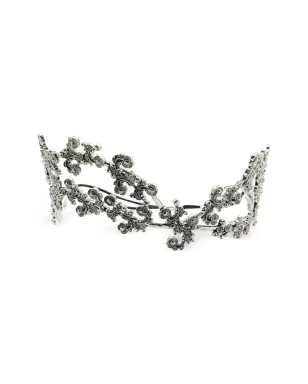 Jennifer Gibson Jewellery 1990年代 葉柄クリスタル ハイティアラ - シルバー - サムネイル2