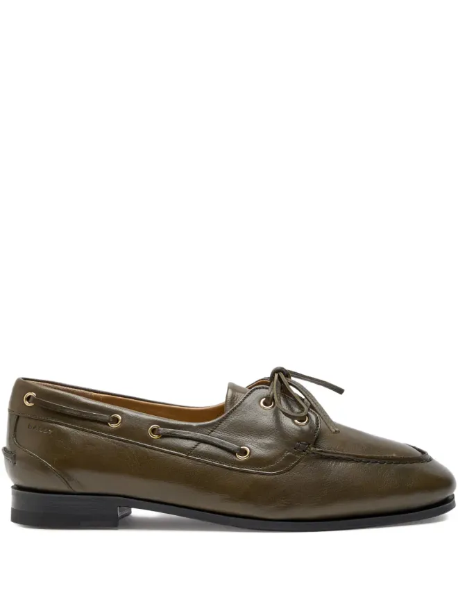 Bally Bally Pathy leather lace-up loafers - Greenの商品画像