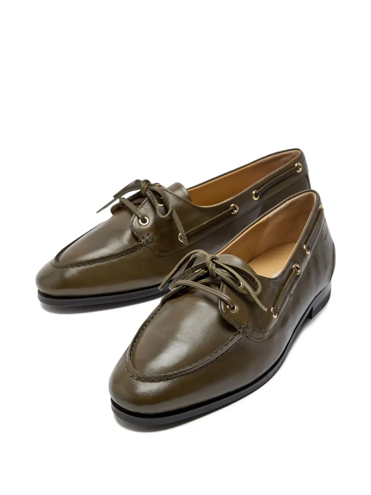 Bally Pathy leather lace-up loafers - Green - 画像2