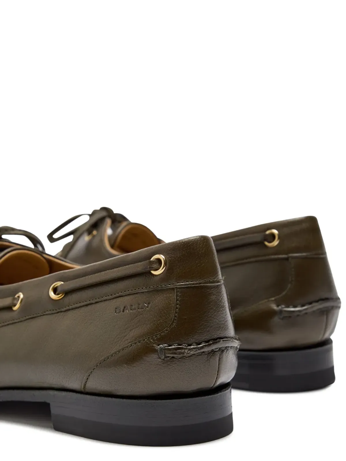 Bally Pathy leather lace-up loafers - Green - 画像3