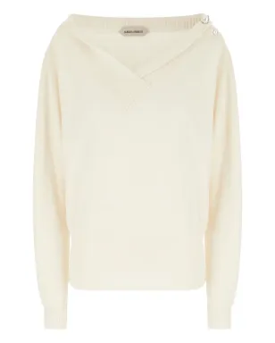 Alberta Ferretti フェイクパール付きVネックセーター - サムネイル1